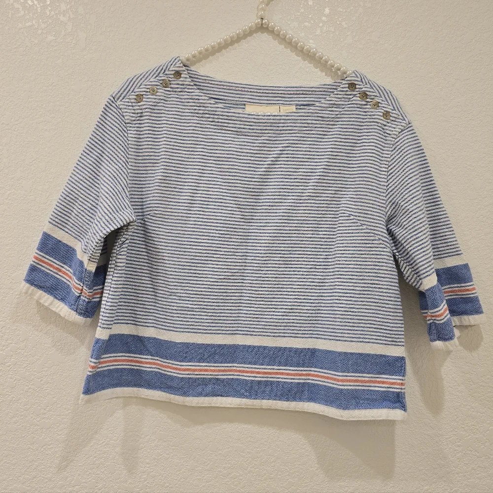 Anthropologie Maeve Sullivan Stripe Top Size XS - Picture 4 of 9